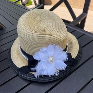 Race hat Flower horse race derby track pearls